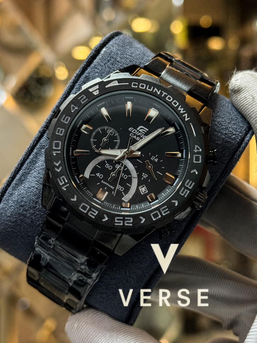 Casio Edifice 566DB Black Chain Black Bezel-Dial AA