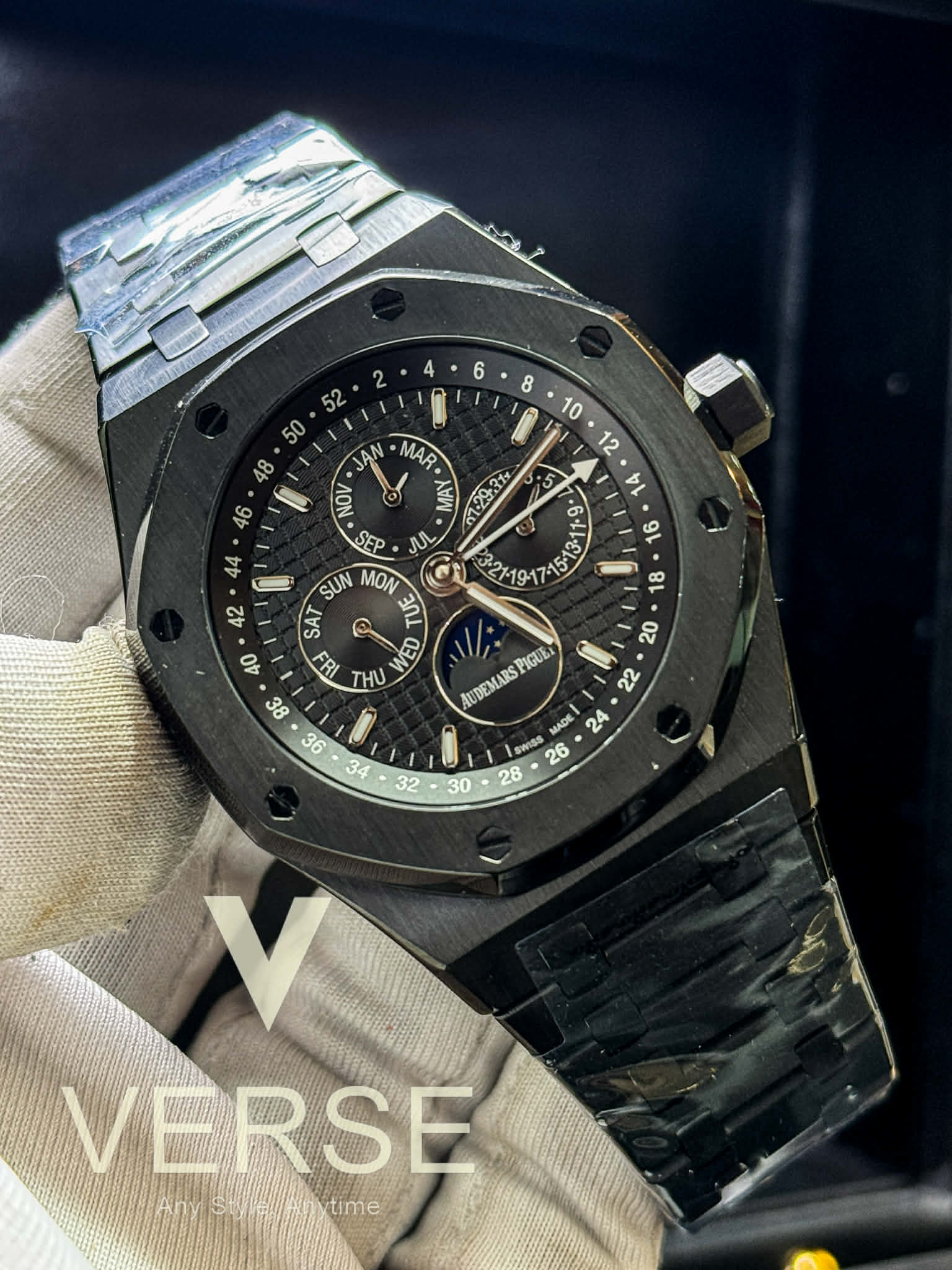 Audemars Piguet Royal Oak Perpetual Calendar Slate Black Dial 41mm 26579CE FULL SET MASTER