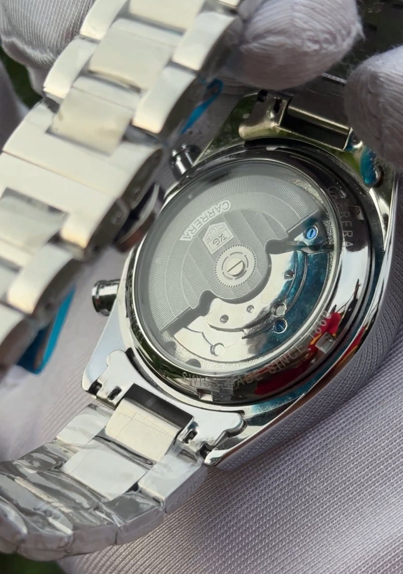 TAG Heuer Carrera Sweep Chronograph Crimson Red Dial AA