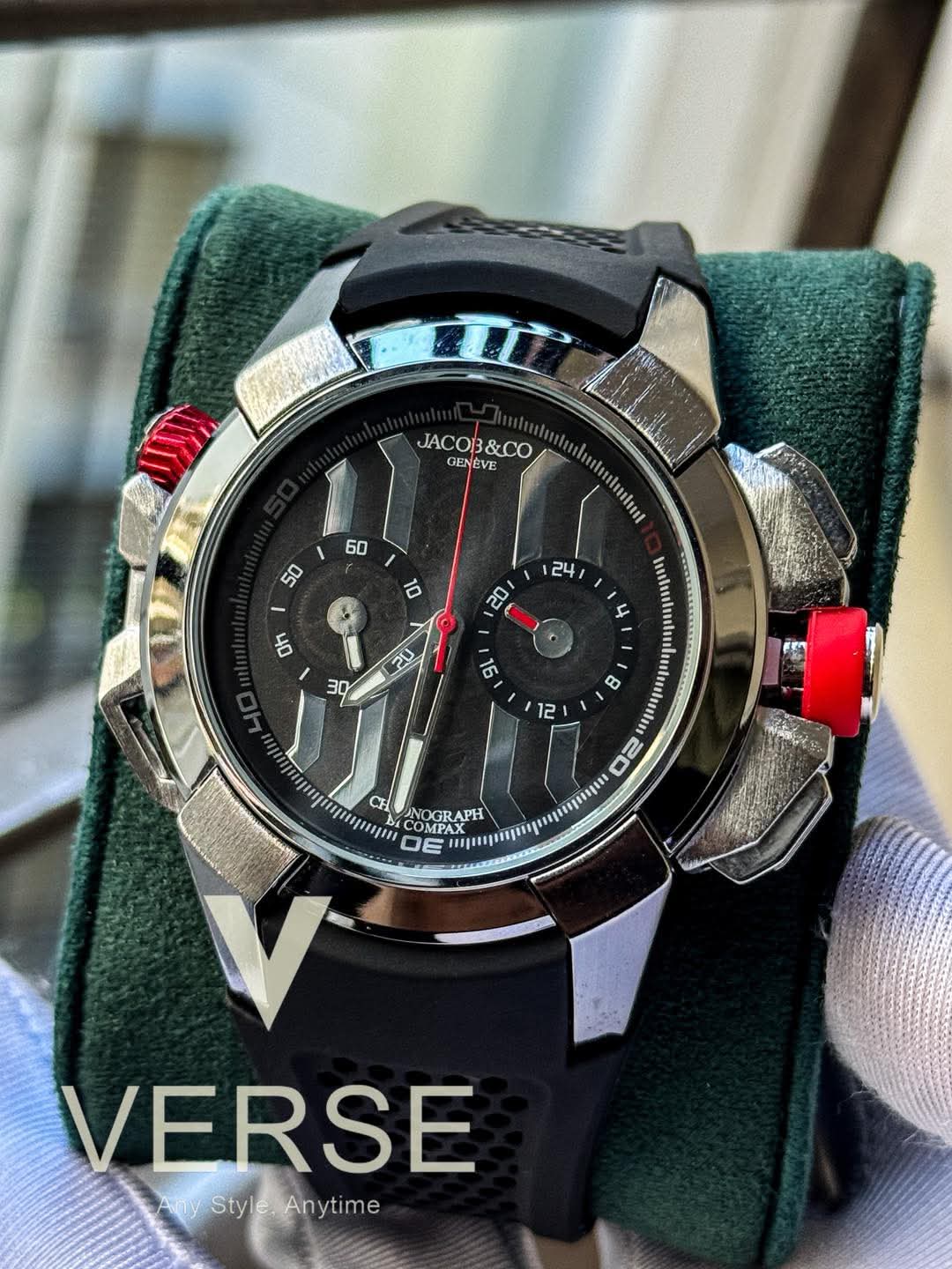 JACOB & CO EPICxCHRONO Black Belt Black Dial AA
