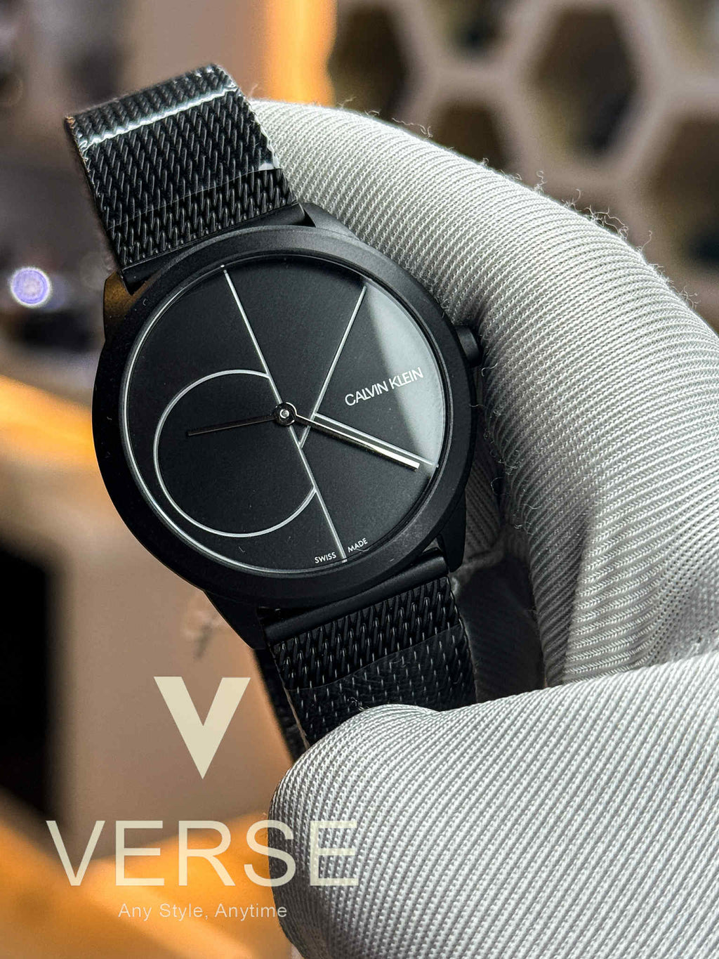 Calvin Klein Minimal K3M5245X Women’s Black PVD Mesh Watch – 35 mm| Calvin Klein Minimal K3M5245X