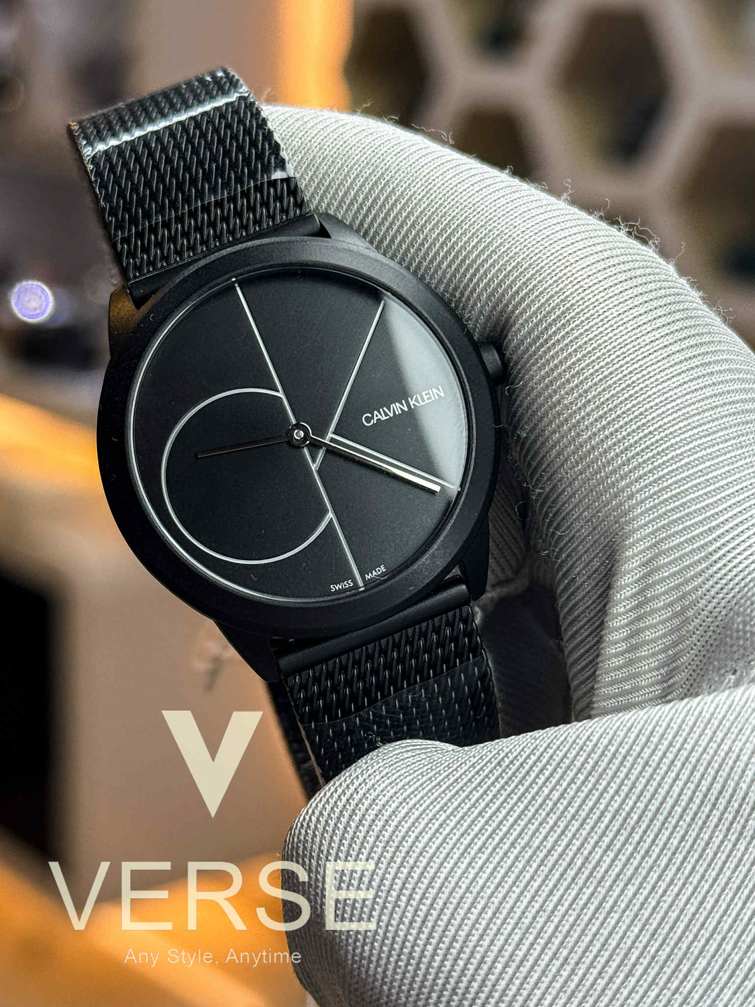 Calvin Klein Minimal K3M5245X Women’s Black PVD Mesh Watch – 35 mm| Calvin Klein Minimal K3M5245X