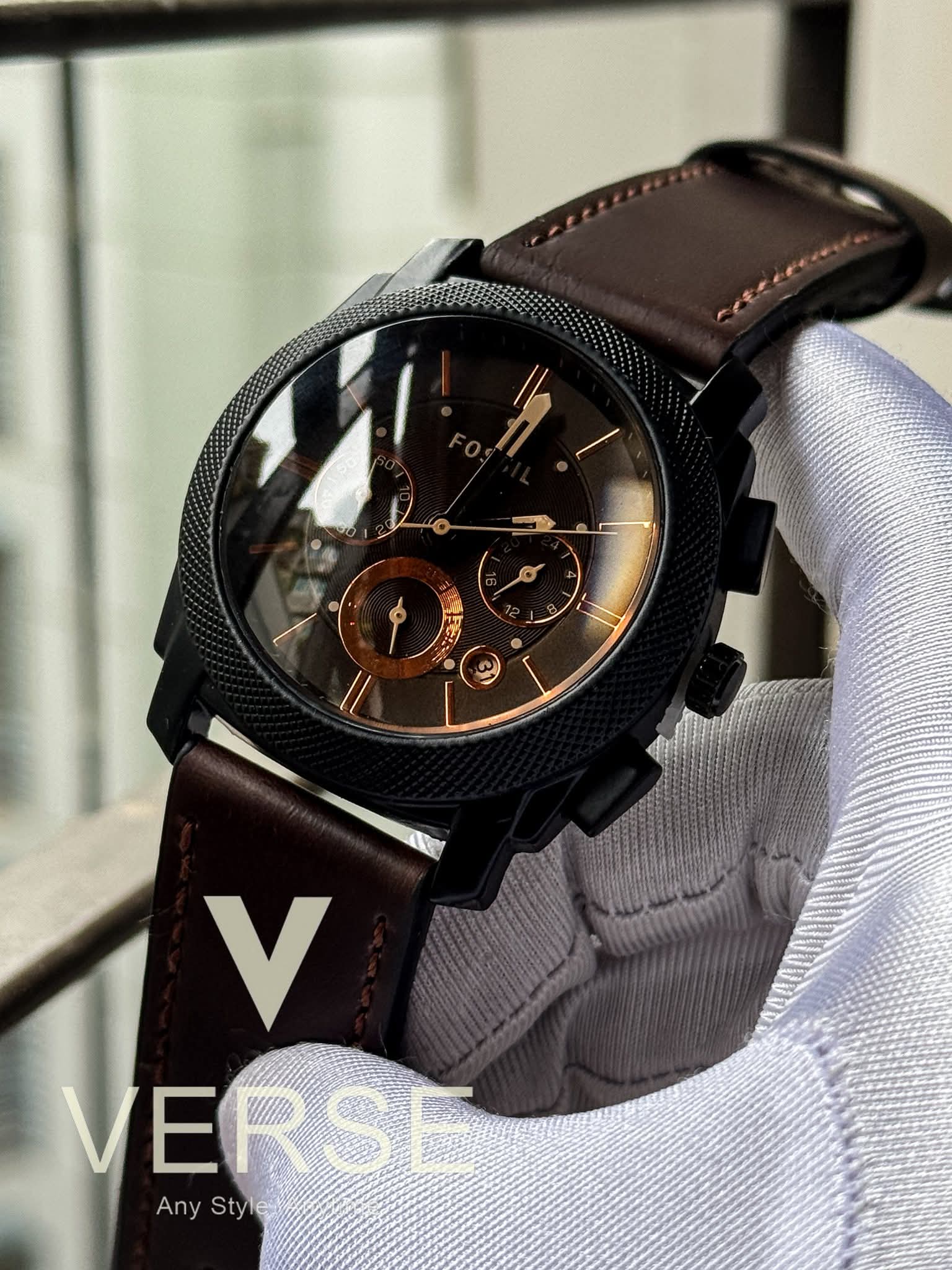Fossil FS4656 Belt Chronograph Brown Glass AA