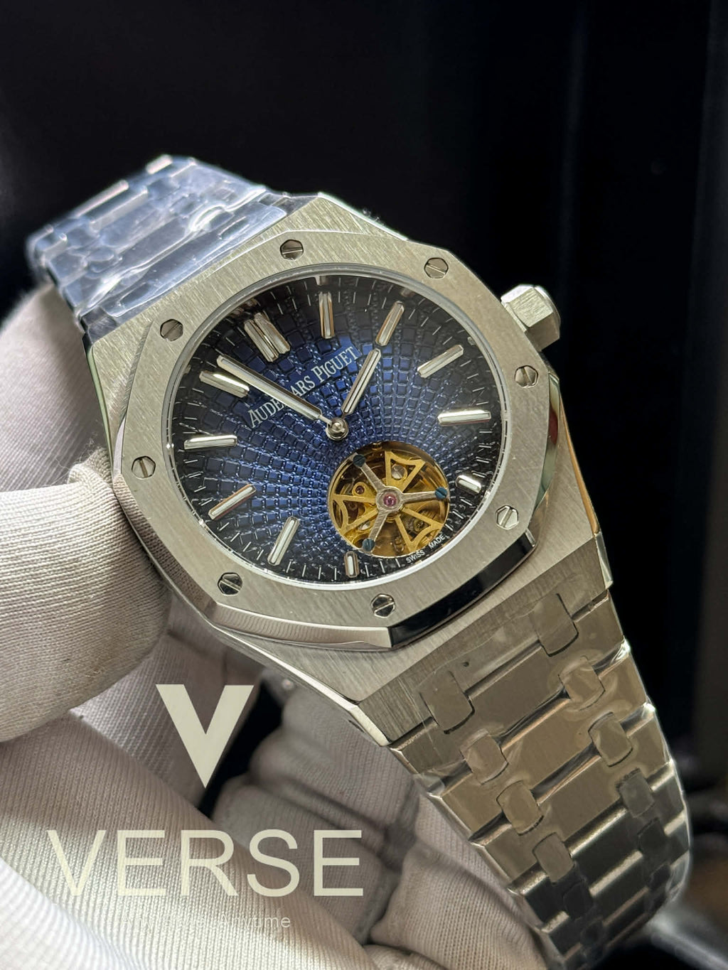 Audemars Piguet Royal Oak Selfwinding Flying Tourbillon 41mm – Smoked Blue Dial MASTER