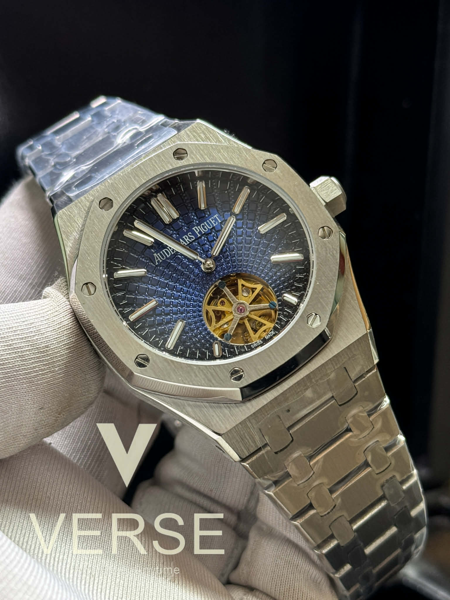 Audemars Piguet Royal Oak Selfwinding Flying Tourbillon 41mm – Smoked Blue Dial MASTER