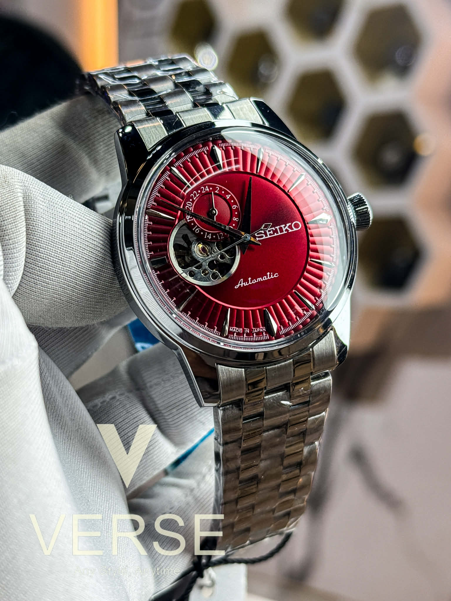 Seiko Presage Open Heart Automatic | Red Dial - Semi Triple A