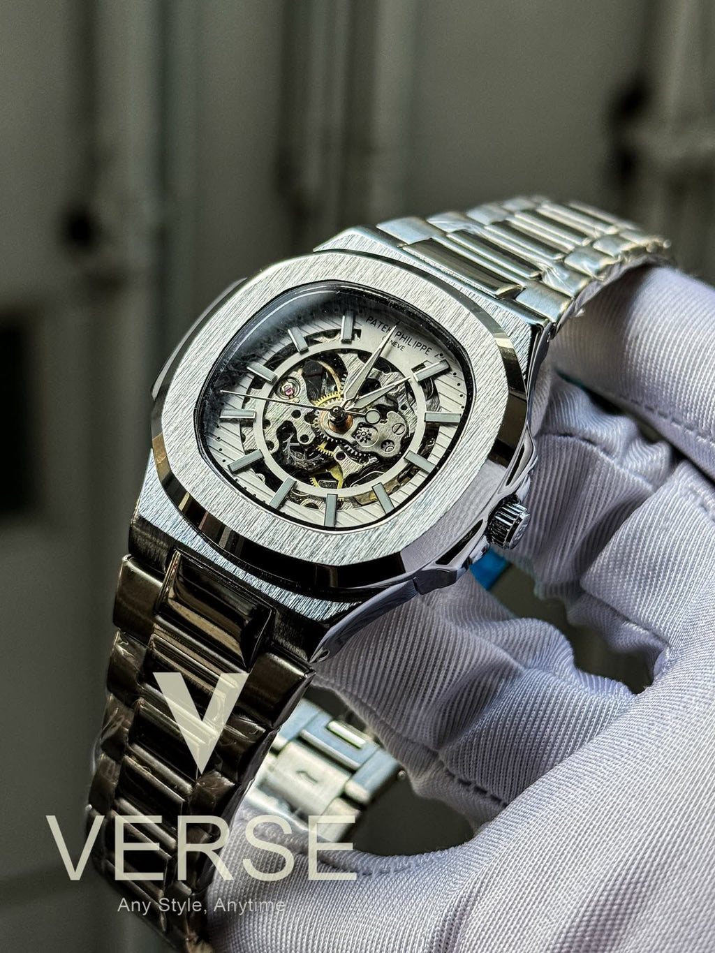 Patek Philippe Nautilus Automatic Skeleton White Dial AA
