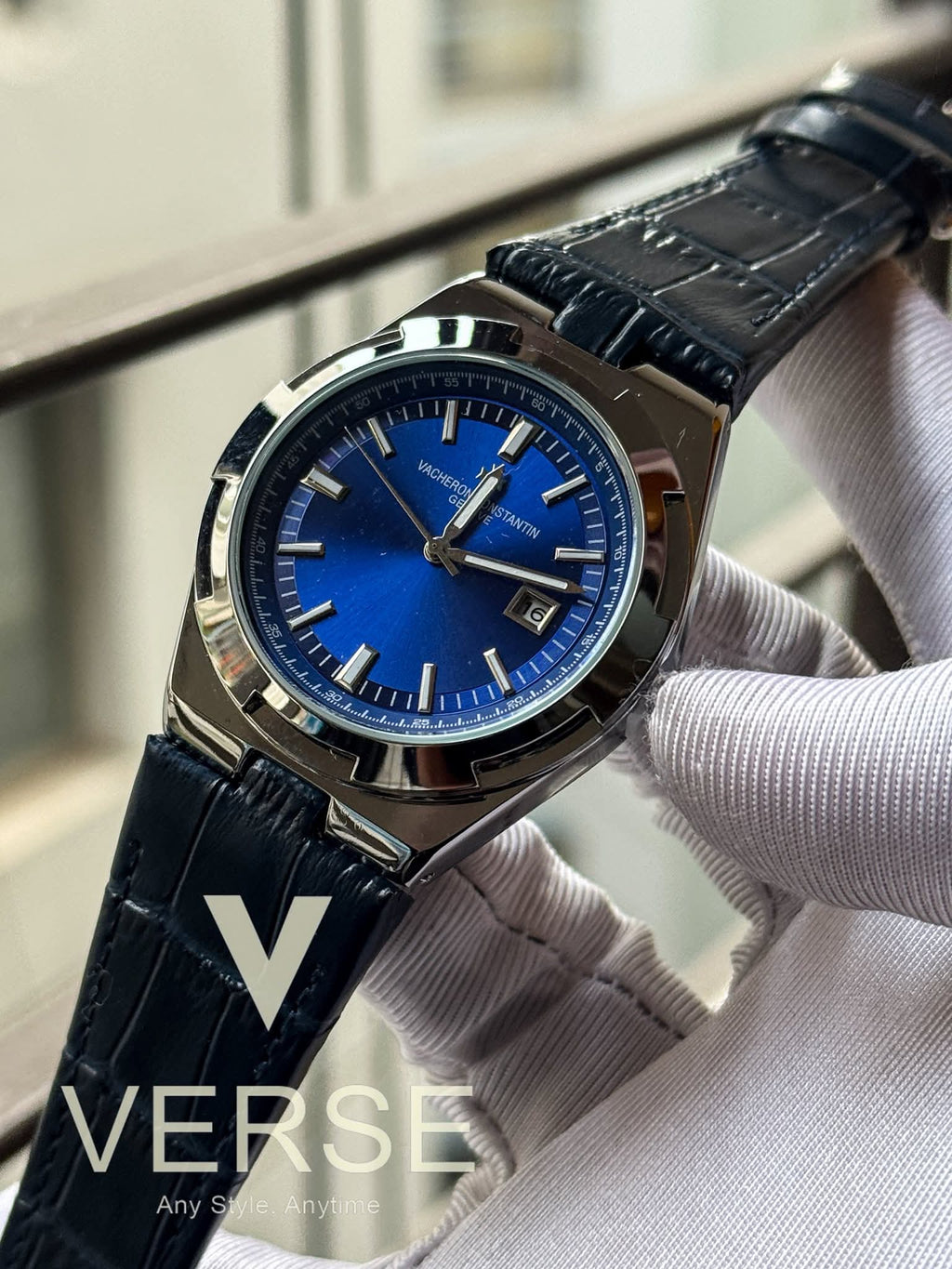 Vacheron Constantin Overseas Quartz Blue Belt Blue Dial AA