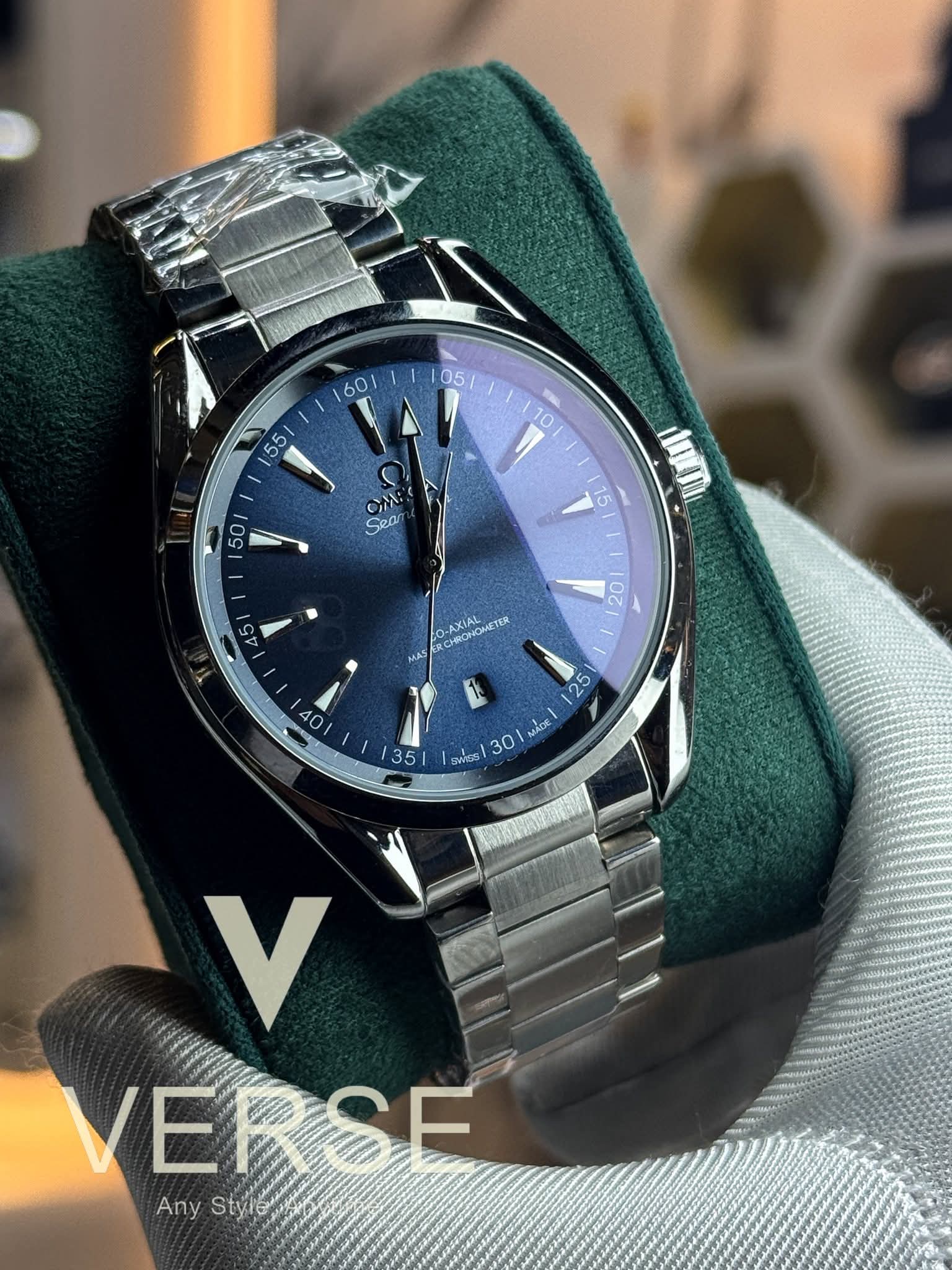 Omega Seamaster AquaTerra Automatic Sunburst Atlantic Blue Dial AA