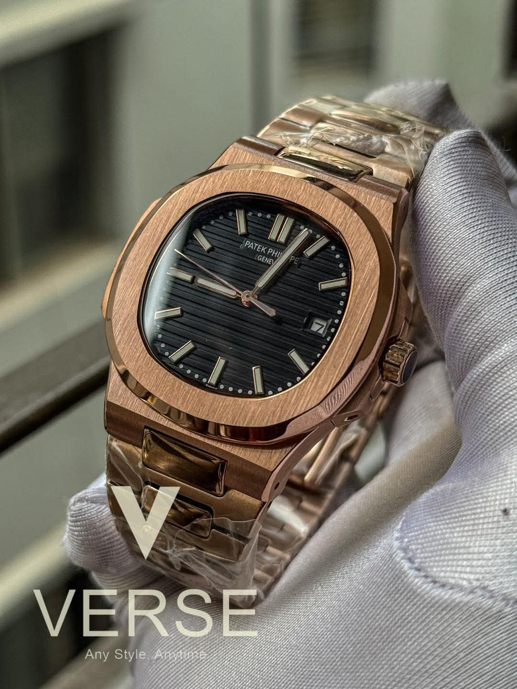Patek Philippe Nautilus Automatic Rose Gold - Black Dial Triple A