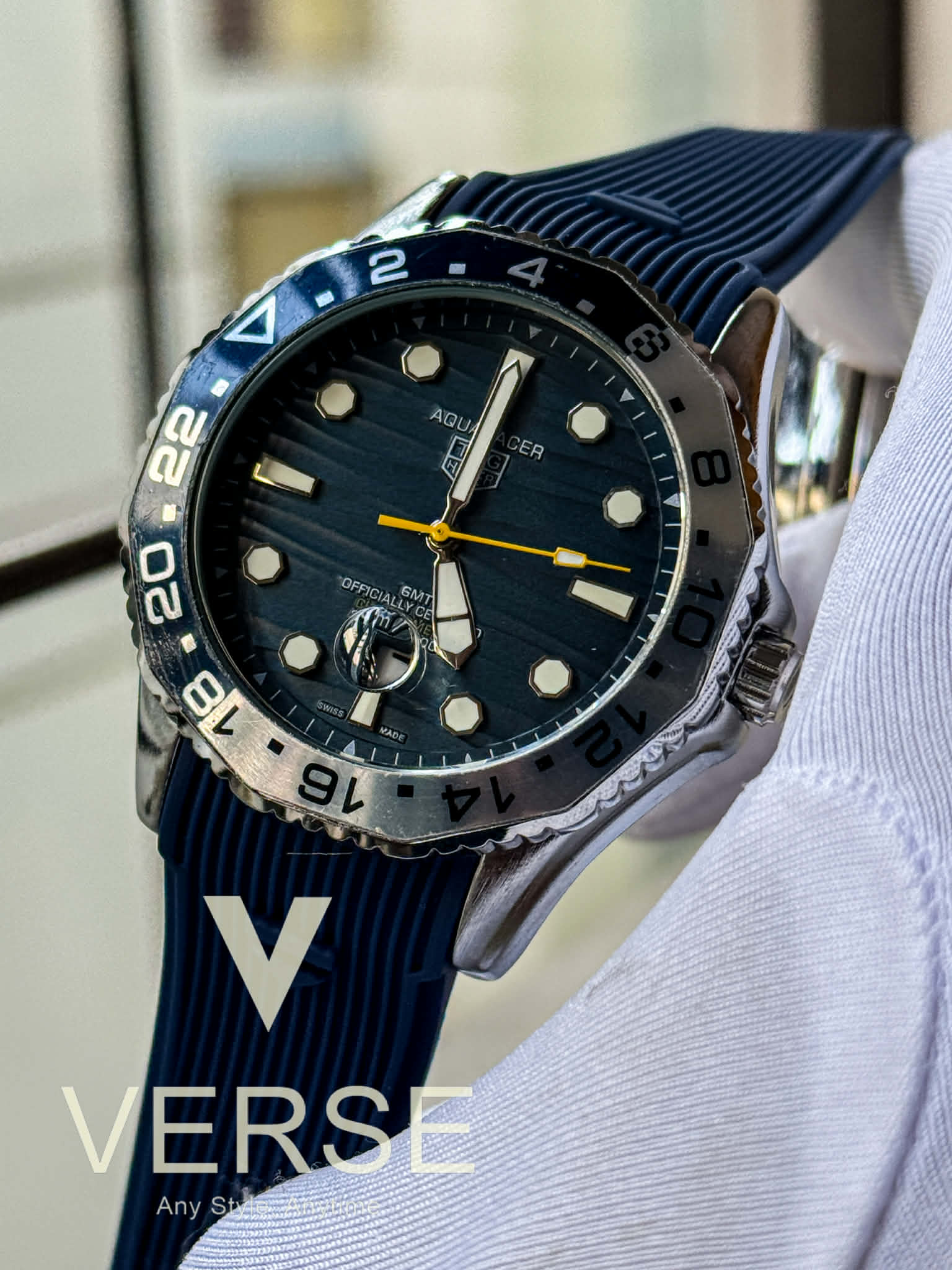 TAG Heuer Aquaracer Professional - Superdiver | Blue Dial - Belt Sweep Yellow Hand - VERSE - 