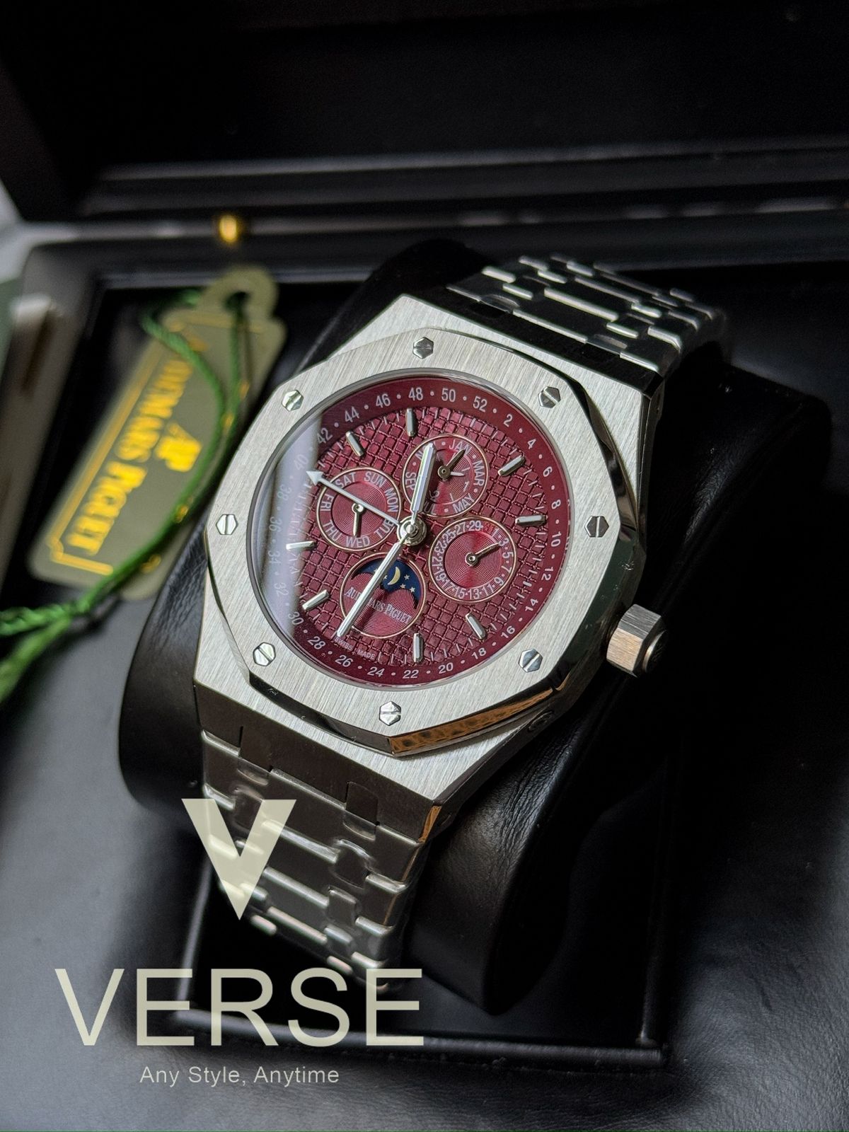 Audemars Piguet Royal Oak Perpetual CalendarWhite Gold Burgundy Dial 41mm 26574BC FULL SET MASTER