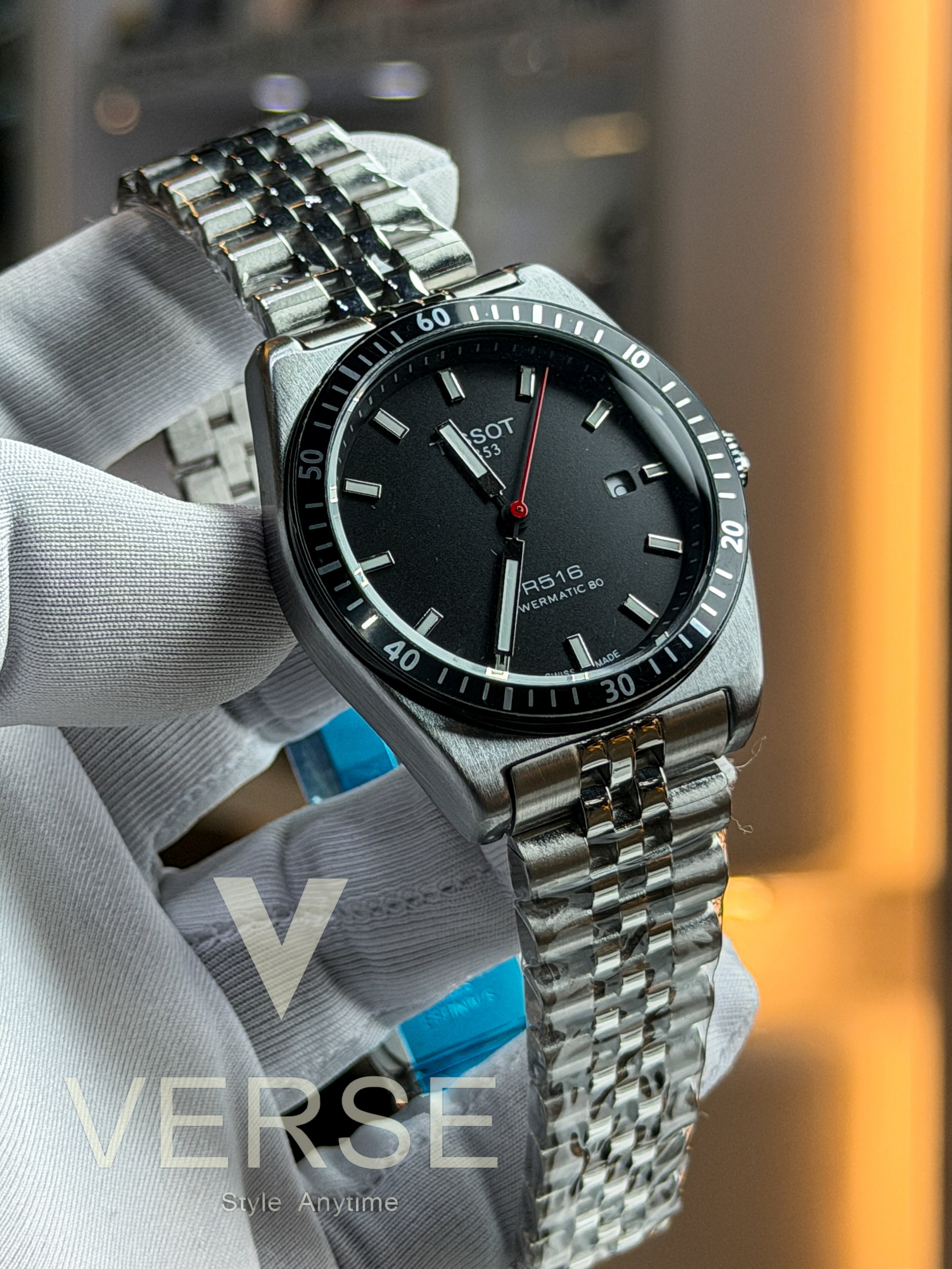 Tissot PR516 Heritage Edition – Silver Dial with Jubilee Bracelet (Double A) - VERSE - 