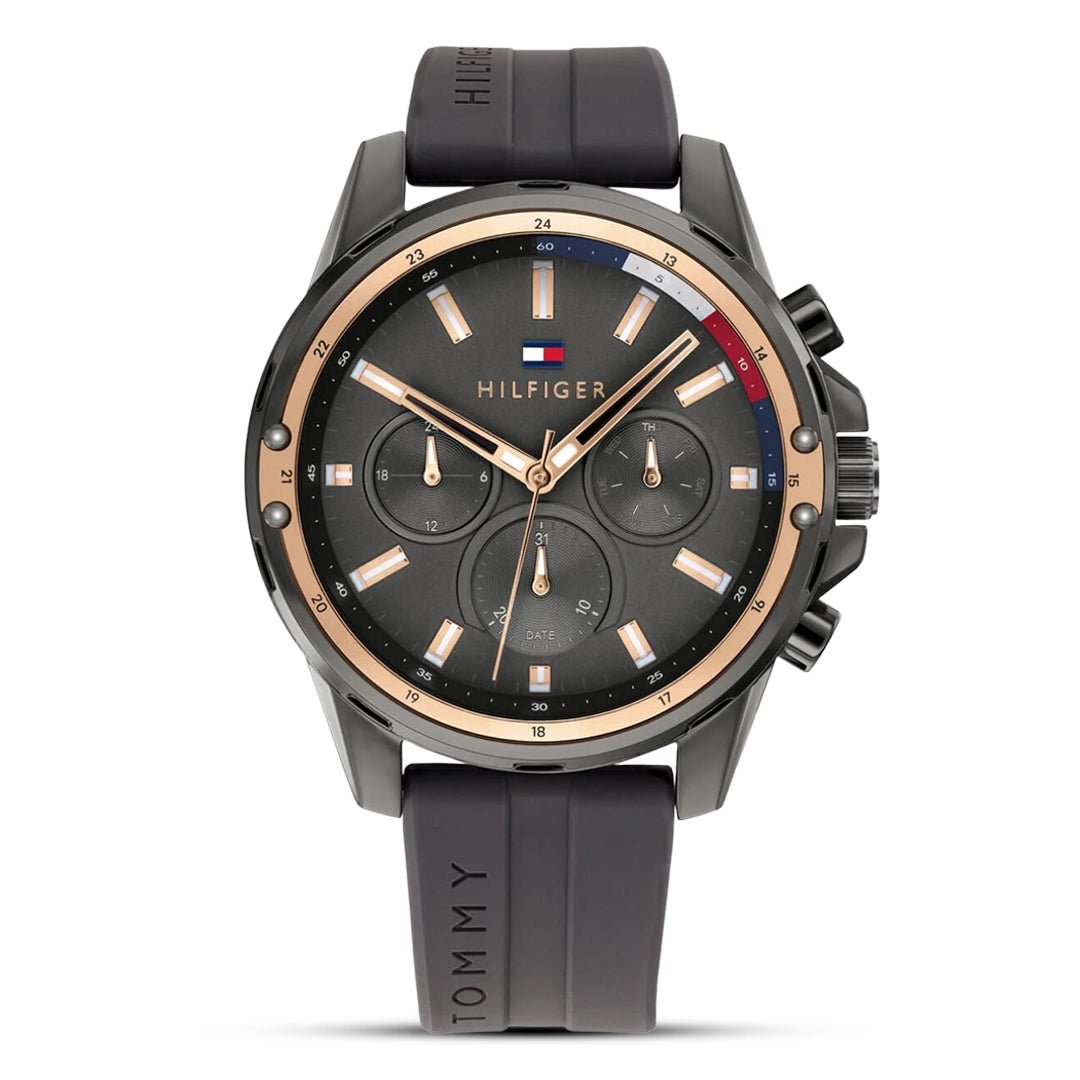 Tommy Hilfiger Mason Multifunction Grey Dial Grey Silicone Men's Watch | Tommy Hilfiger 1791792 - VERSE - 