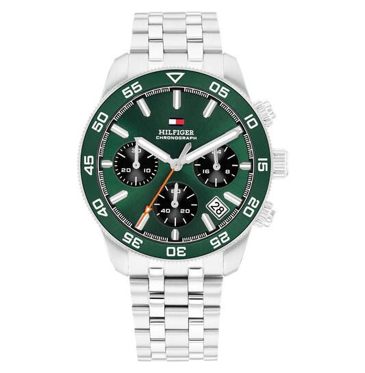 Tommy Hilfiger TH85 Chronograph Green Dial Stainless Steel Men's Watch | Tommy Hilfiger 1792214 - VERSE - 